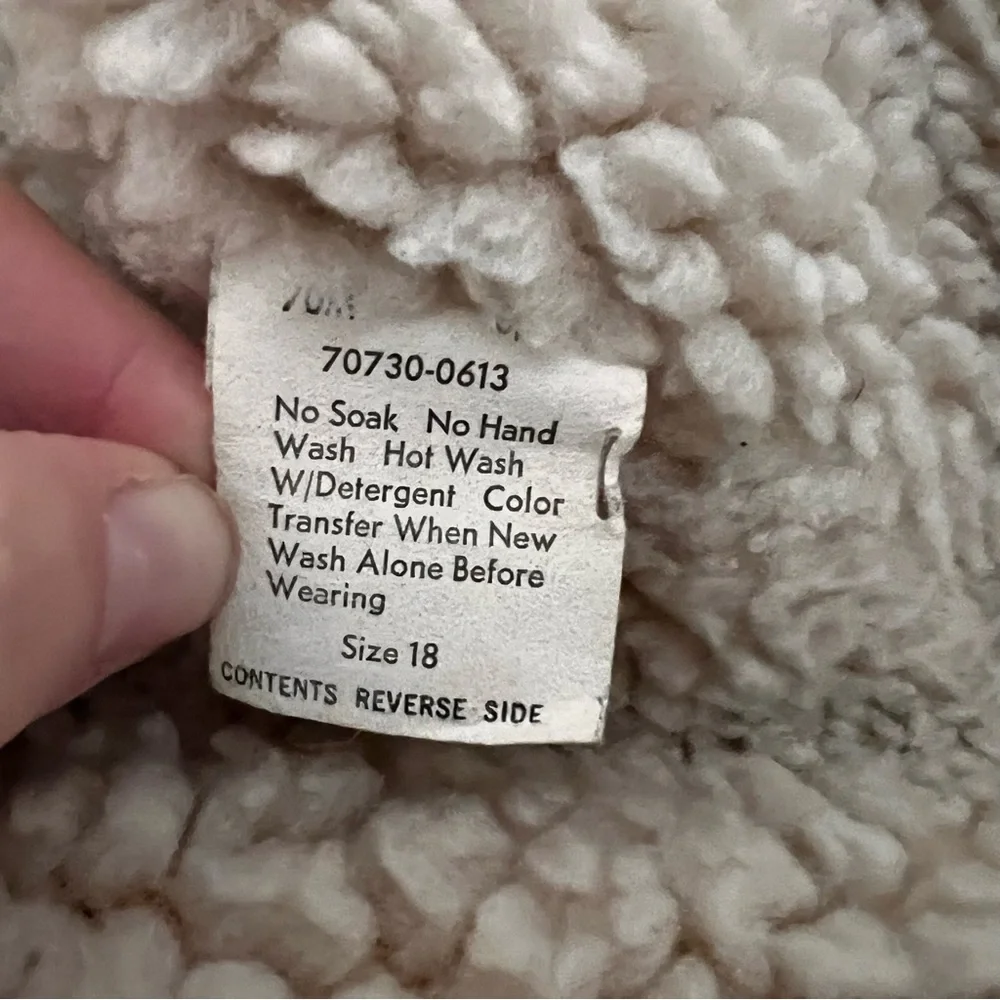 Levi's Orange Tag Blue Denim Sherpa Vest - Picture 8 of 8